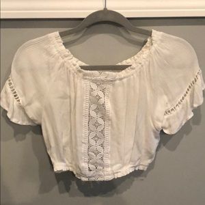 H&M off shoulder top S/SZ2 white lace